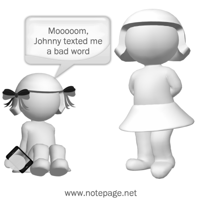 Naughty Text Messaging Cartoon