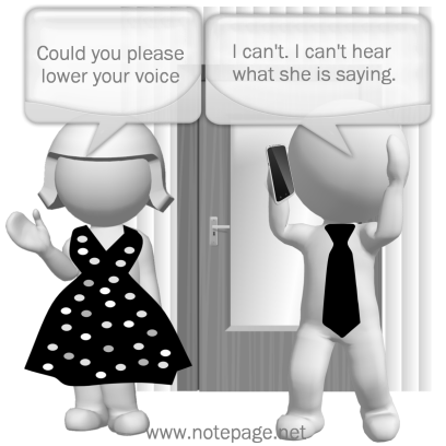 Lower your Voice Cartoon