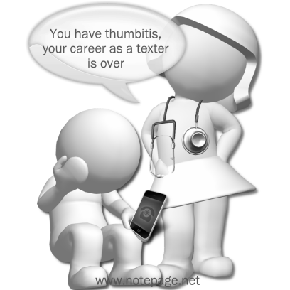 Texting Cartoon