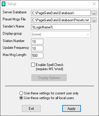 PGCFirstSettings