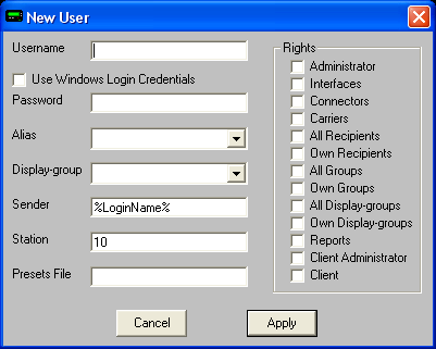 Security Add User
