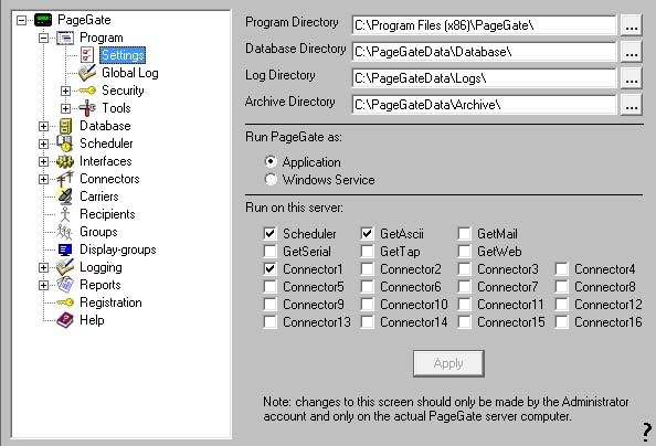 Program Settings