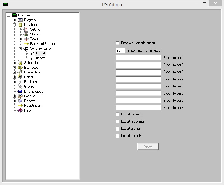 DatabaseSynchExport