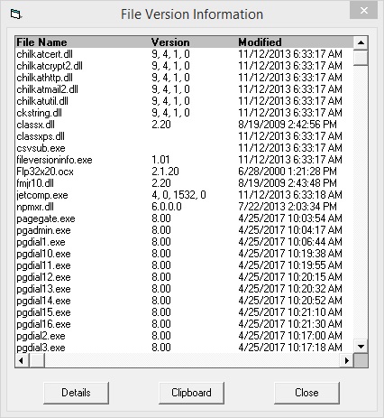 ProgramToolsFileVersions